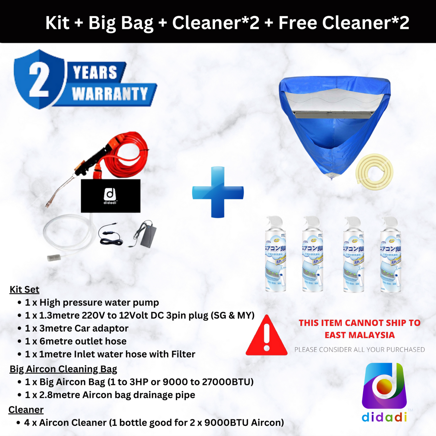 Aircon & Car Cleaning kit set